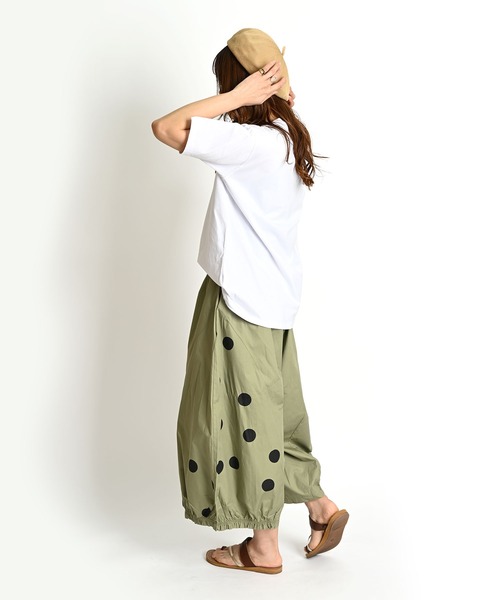 MARAI（マーライ）の「クルーネック 丸首 プリント半袖Tシャツ（Tシャツ/カットソー・レディース・ブラック/ホワイト・FREE）」の8枚目の写真