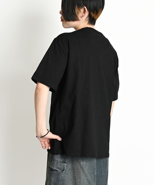 MARAI（マーライ）の「クルーネック 丸首 プリント半袖Tシャツ（Tシャツ/カットソー・レディース・ブラック/ホワイト・FREE）」の16枚目の写真