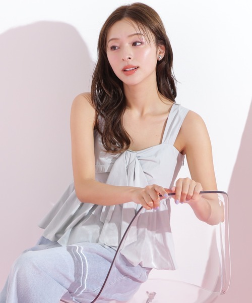 JILL by JILL STUART(ジルバイジルスチュアート)の「◇リボンペプラムブラウス(シャツ/ブラウス・レディース・ブラック/ピンク/ブルー・FREE)」の5枚目の写真