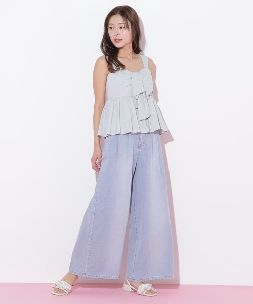 JILL by JILL STUART(ジルバイジルスチュアート)の「◇リボンペプラムブラウス(シャツ/ブラウス・レディース・ブラック/ピンク/ブルー・FREE)」の9枚目の写真