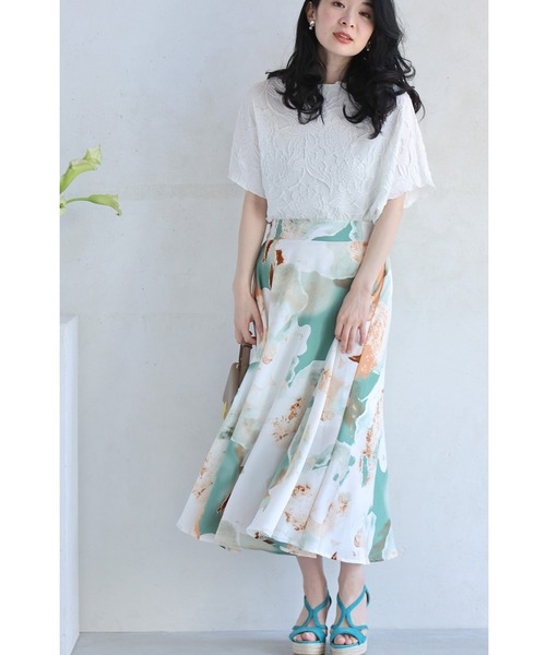 cawaii（カワイイ）の「ゆったり「楽」 彫刻花ドルマントップス（Tシャツ/カットソー・レディース・ブルー/ホワイト/ブラック・FREE）」の12枚目の写真