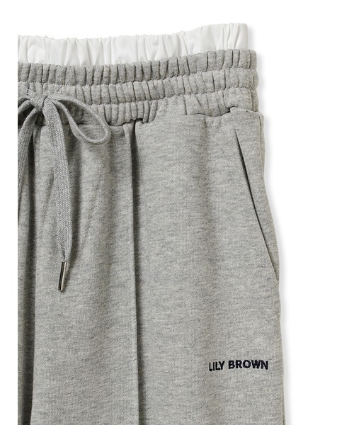 LILY BROWN(リリーブラウン)の「LB刺繍スウェットワイドパンツ(スウェットパンツ・レディース・ピンク/アイボリー/グレー・FREE)」の10枚目の写真