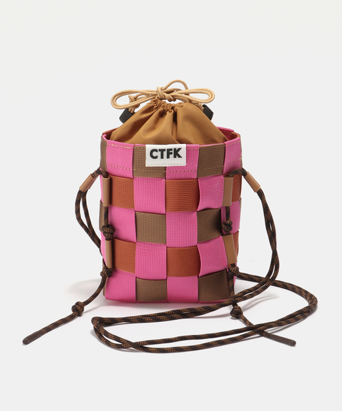 CONTROL FREAK / CTFK（コントロールフリーク）の「CONTROL FREAK/Tape Wovenショルダーバッグ（ショルダーバッグ・レディース・ベージュ/ブラック/ピンク・FREE）」の6枚目の写真