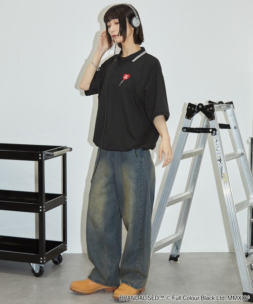 BRANDALISED 別注 Girl with Balloon ハート刺繍ドロスト