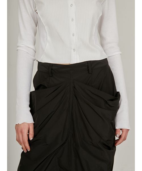styling/（スタイリング）の「【セットアップ対応】レイヤードドレープスカート（スカート・レディース・ブラック/ライトベージュ・1/0）」の13枚目の写真
