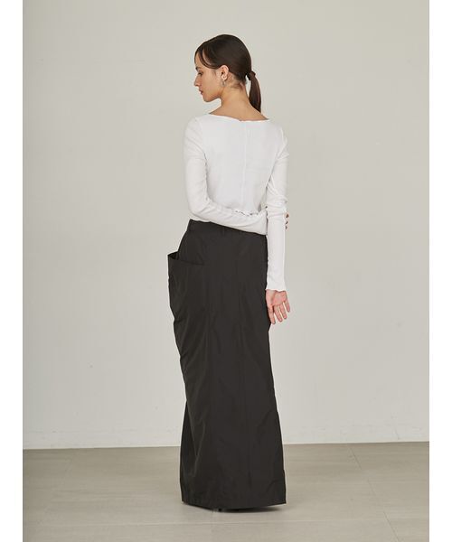 styling/（スタイリング）の「【セットアップ対応】レイヤードドレープスカート（スカート・レディース・ブラック/ライトベージュ・1/0）」の3枚目の写真