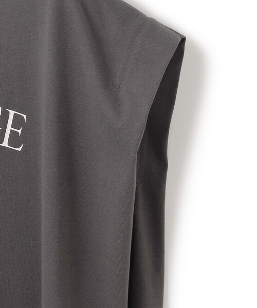23区 L(ニジュウサンクオオキイサイズ)の「【接触冷感/洗える】BON-PRESAGE ロゴ フレンチスリーブ Tシャツ(Tシャツ/カットソー・レディース・ホワイト系/ライトグレー系/グレー系・44/46)」の21枚目の写真