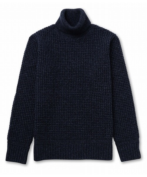 JUNRED（ジュンレッド）の「ハンドウォッシュメランジタートルニット（ニット/セーター・メンズ・グレー/ベージュ/ネイビー・SMALL/MEDIUM/LARGE）」の3枚目の写真