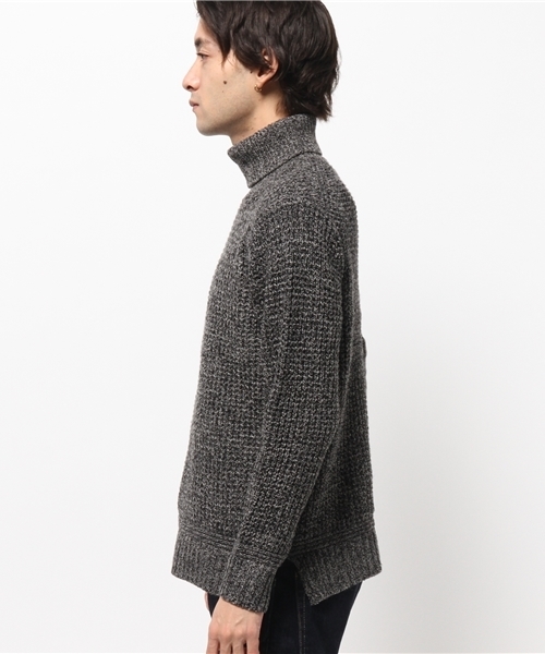 JUNRED（ジュンレッド）の「ハンドウォッシュメランジタートルニット（ニット/セーター・メンズ・グレー/ベージュ/ネイビー・SMALL/MEDIUM/LARGE）」の4枚目の写真