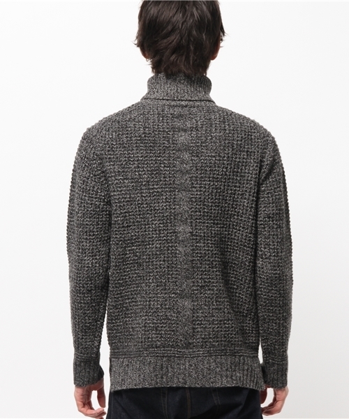 JUNRED（ジュンレッド）の「ハンドウォッシュメランジタートルニット（ニット/セーター・メンズ・グレー/ベージュ/ネイビー・SMALL/MEDIUM/LARGE）」の5枚目の写真