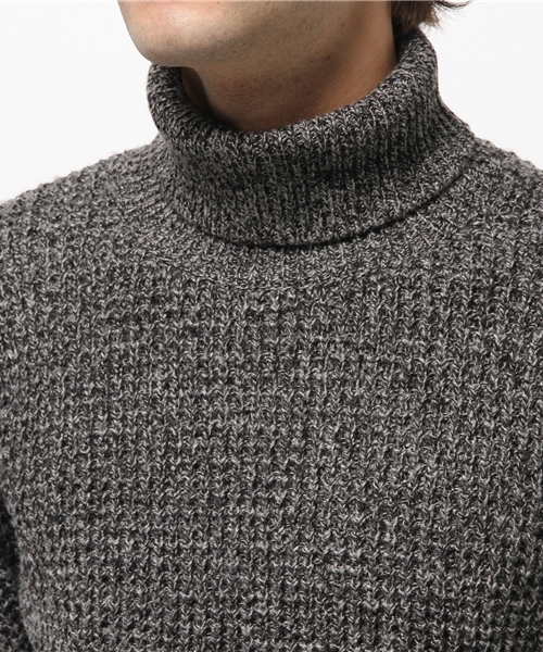 JUNRED（ジュンレッド）の「ハンドウォッシュメランジタートルニット（ニット/セーター・メンズ・グレー/ベージュ/ネイビー・SMALL/MEDIUM/LARGE）」の6枚目の写真