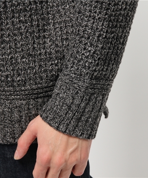 JUNRED（ジュンレッド）の「ハンドウォッシュメランジタートルニット（ニット/セーター・メンズ・グレー/ベージュ/ネイビー・SMALL/MEDIUM/LARGE）」の7枚目の写真