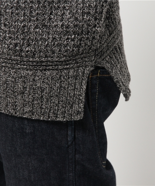 JUNRED（ジュンレッド）の「ハンドウォッシュメランジタートルニット（ニット/セーター・メンズ・グレー/ベージュ/ネイビー・SMALL/MEDIUM/LARGE）」の8枚目の写真