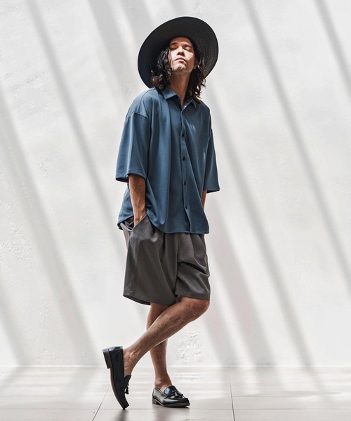 CAMBIO(カンビオ)の「mp13677-ストレッチタックショートパンツ(その他パンツ・メンズ・ブラック/グレー/ベージュ・XL/L/M)」の18枚目の写真
