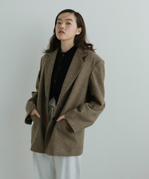 Herringbone Wool Jacket（テーラードジャケット）｜anuke（アンヌーク