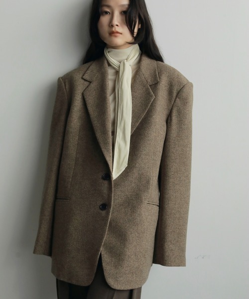 Herringbone Wool Jacket（テーラードジャケット）｜anuke（アンヌーク