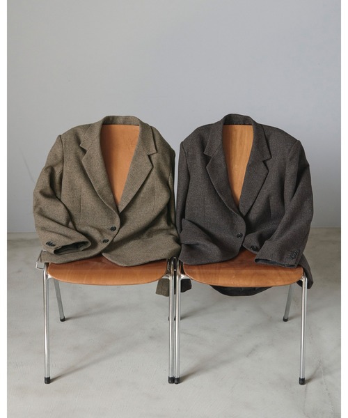 Herringbone Wool Jacket（テーラードジャケット）｜anuke（アンヌーク