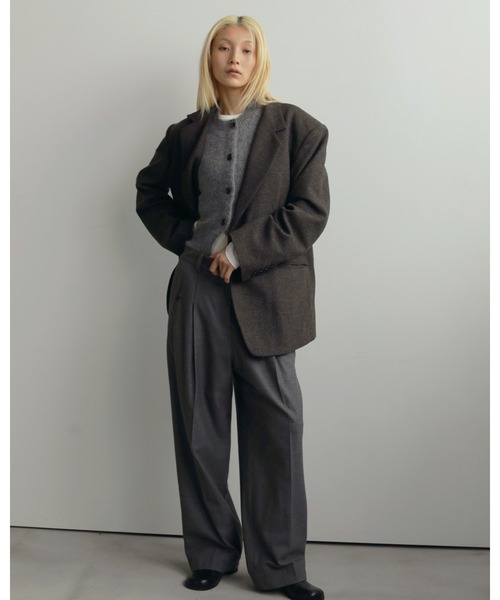 Herringbone Wool Jacket（テーラードジャケット）｜anuke（アンヌーク