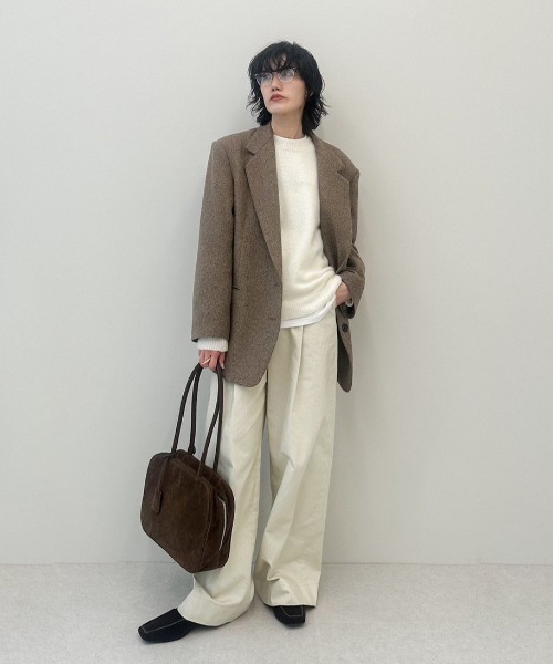 Herringbone Wool Jacket（テーラードジャケット）｜anuke（アンヌーク