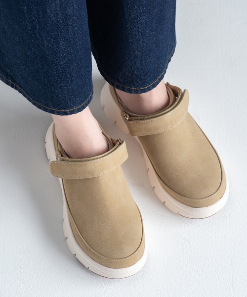 JELLY BEANS(ジェリービーンズ)の「2WAYベルト付きクロッグサボミュールシューズ(215-53158)JELLY BEANS(ジェリービーンズ)(サンダル・レディース・ブラック×ホワイト/ベージュ/アイボリー・S/L/M)」の3枚目の写真