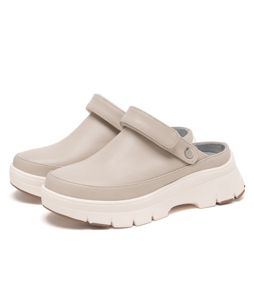 JELLY BEANS(ジェリービーンズ)の「2WAYベルト付きクロッグサボミュールシューズ(215-53158)JELLY BEANS(ジェリービーンズ)(サンダル・レディース・ブラック×ホワイト/ベージュ/アイボリー・S/L/M)」の4枚目の写真