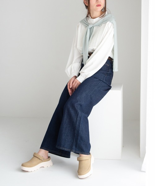 JELLY BEANS(ジェリービーンズ)の「2WAYベルト付きクロッグサボミュールシューズ(215-53158)JELLY BEANS(ジェリービーンズ)(サンダル・レディース・ブラック×ホワイト/ベージュ/アイボリー・S/L/M)」の17枚目の写真