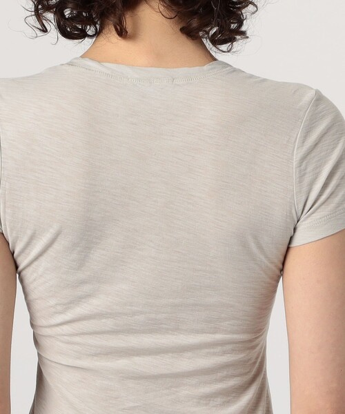JAMES PERSE(ジェームスパース)の「スラブジャージー VネックTシャツ WUA3037(Tシャツ/カットソー・レディース・ライトグレー/グレー・0/1)」の3枚目の写真