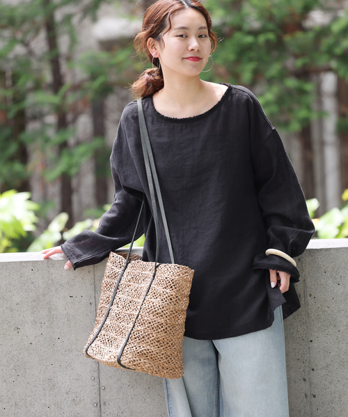 kiri⭐︎【新品】relumeラミーコットンメッシュビッグプルオーバー ラミーコットンメッシュビッグプルオーバー（シャツ/ブラウス