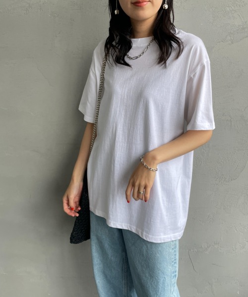 FRUIT OF THE LOOM（フルーツオブザルーム）の「[FRUIT OF THE LOOM/フルーツオブザルーム] × 中津川吾郎(MIN-NANO/ミンナノ) 別注2パックTシャツ（Tシャツ/カットソー・レディース・ホワイト×ブラック/ホワイト・S/M/L/XL）」の18枚目の写真