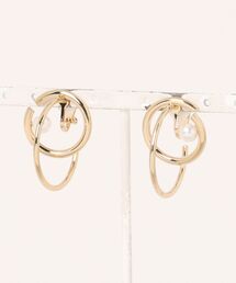 【CHOUEL closet】クロスフープパールイヤリング