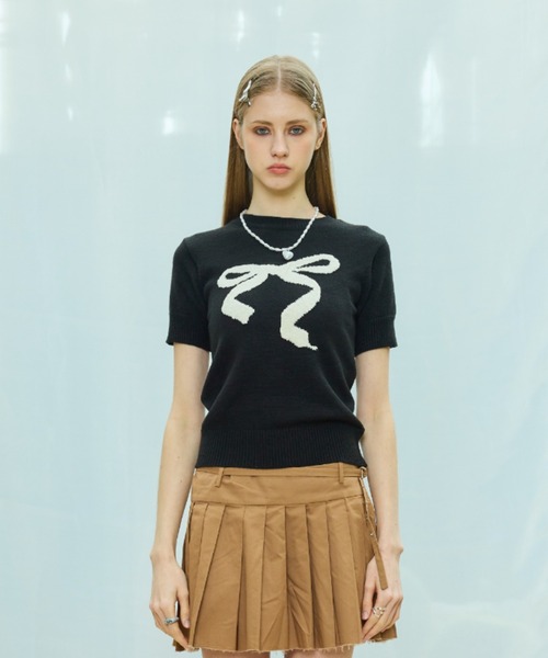 ニット セーター L9 RIBBON MIX HALF KNIT レディース L9 RIBBON MIX HALF KNIT（ニット/セーター）｜LARTIGENT