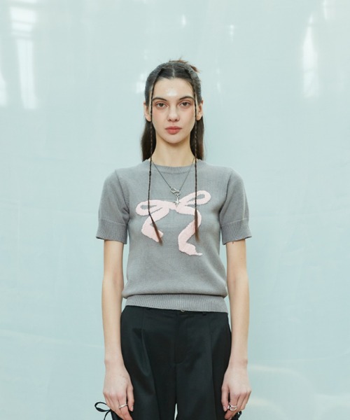 ニット セーター L9 RIBBON MIX HALF KNIT レディース L9 RIBBON MIX HALF KNIT（ニット/セーター）｜LARTIGENT