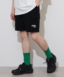 ミニ裏毛 ロゴ カーゴ ハーフパンツ
