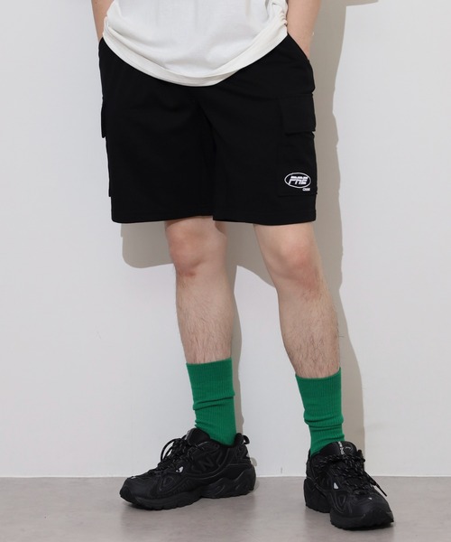 FUNALIVE（ファンアライブ）の「ミニ裏毛 ロゴ カーゴ ハーフパンツ（スウェットパンツ・メンズ・ブラック/グレー/ネイビー/オリーブ・LL/L/M）」の22枚目の写真