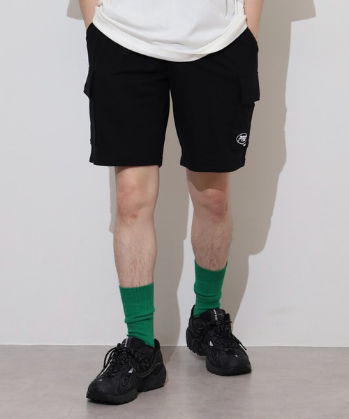 FUNALIVE（ファンアライブ）の「ミニ裏毛 ロゴ カーゴ ハーフパンツ（スウェットパンツ・メンズ・ブラック/グレー/ネイビー/オリーブ・LL/L/M）」の21枚目の写真