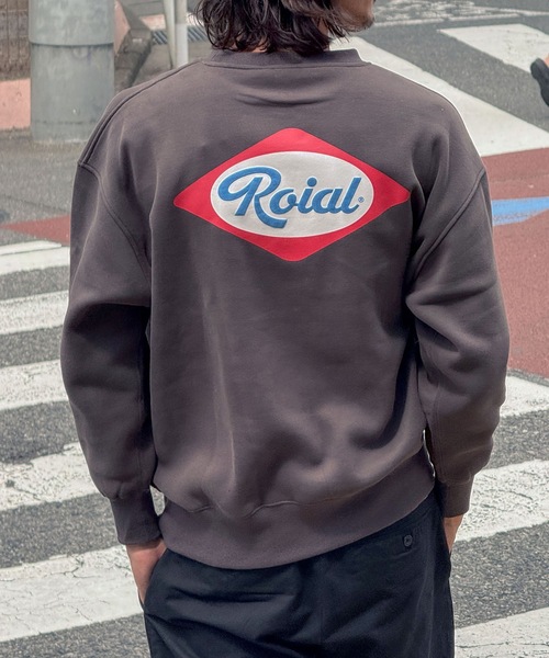 CREW / ROIAL(ロイアル)ブランドロゴデザインバックプリント長袖クルースウェット
