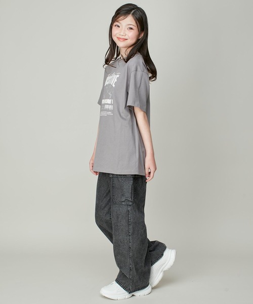 SISTER JENNI(SISTER JENNI)の「【コットン100%】ロックプリントビッグT(Tシャツ/カットソー・キッズ・オフホワイト/サックスブルー/チャコールグレー・130cm/150cm/160cm/140cm)」の17枚目の写真