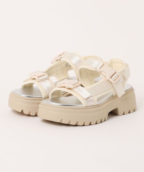 VINCULUM(ウィンクルム)の「【VINCULUM】厚底スポーツサンダル(752106)(サンダル・レディース・ベージュ/ブラック・37/38/36)」の7枚目の写真