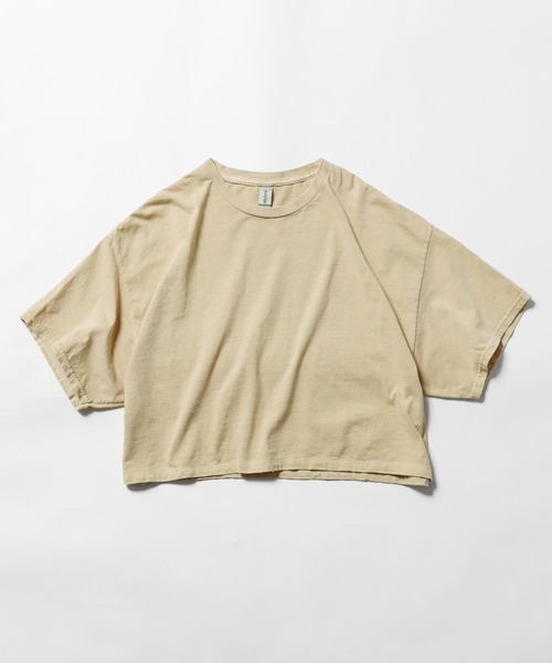 GILDAN(ギルダン)の「ピグメントダイカットオフTシャツ クロップドTシャツ 半袖Tシャツ 秋物 秋服 2026年秋冬(Tシャツ/カットソー・レディース・ブラウン/ベージュ/ブラック・FREE)」の12枚目の写真