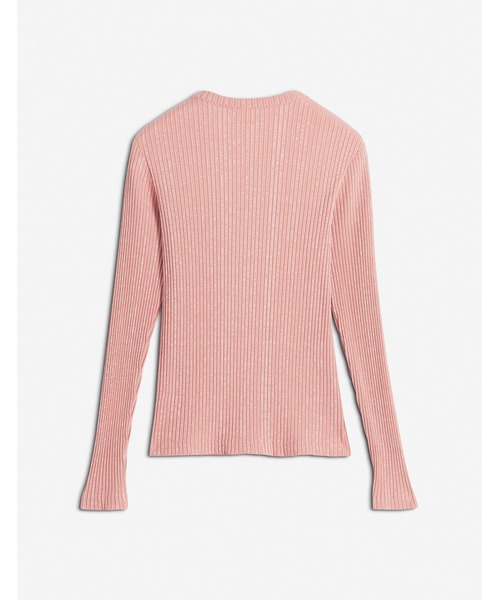 Maison Kitsune（メゾンキツネ）の「MAISON KITSUNE HANDWRITING LABEL RIBBED CARDIGAN（カーディガン/ボレロ・レディース・ピンクベージュ・XS/S/M/L/XL）」の2枚目の写真