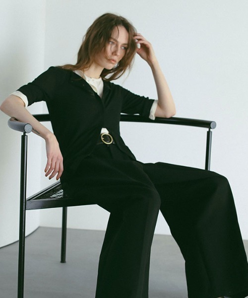 フロントスナップハーフスリーブエアリープルオーバー（Tシャツ