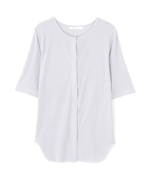 ETRE TOKYO(エトレトウキョウ)の「フロントスナップハーフスリーブエアリープルオーバー(Tシャツ/カットソー・レディース・オフホワイト/ブルー/ブラック・FREE)」の17枚目の写真