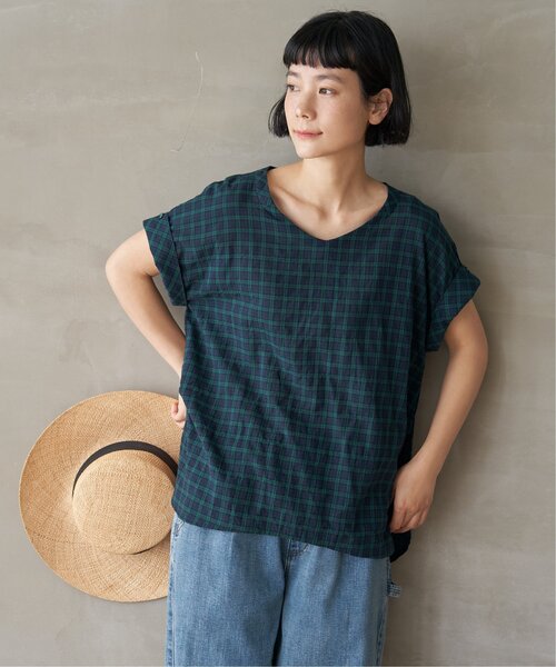 LBC(エルビーシー)の「【二の腕カバー】コットンPU袖ロールアップブラウス(シャツ/ブラウス・レディース・ブラック/オフホワイト/ネイビー/グリーン・M/L)」の18枚目の写真