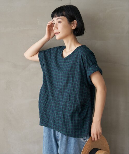 LBC(エルビーシー)の「【二の腕カバー】コットンPU袖ロールアップブラウス(シャツ/ブラウス・レディース・ブラック/オフホワイト/ネイビー/グリーン・M/L)」の20枚目の写真