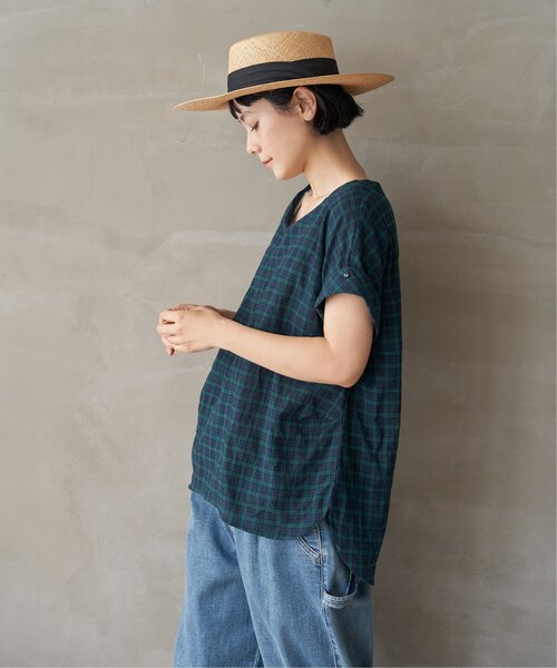 LBC(エルビーシー)の「【二の腕カバー】コットンPU袖ロールアップブラウス(シャツ/ブラウス・レディース・ブラック/オフホワイト/ネイビー/グリーン・M/L)」の21枚目の写真