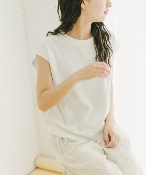 ITEMS URBANRESEARCH（アイテムズ アーバンリサーチ）の「裏毛ノースリーブベスト（ベスト・レディース・グリーン/オフホワイト/グレー・FREE）」の12枚目の写真