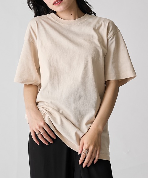 CROSS & STITCH(クロスステッチ)の「【Cross&Stitch】ピグメントダイ ヴィンテージライクTシャツ 半袖 無地 PGT-144(Tシャツ/カットソー・メンズ・ネイビー/ブラック/ナチュラル・M/L/XL)」の2枚目の写真