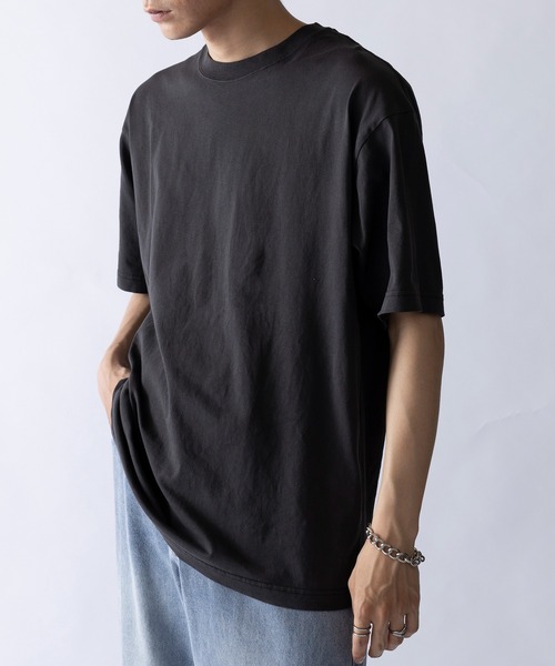 CROSS & STITCH(クロスステッチ)の「【Cross&Stitch】ピグメントダイ ヴィンテージライクTシャツ 半袖 無地 PGT-144(Tシャツ/カットソー・メンズ・ネイビー/ブラック/ナチュラル・M/L/XL)」の1枚目の写真