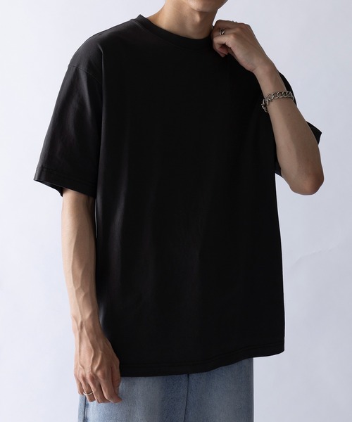 CROSS & STITCH(クロスステッチ)の「【Cross&Stitch】ピグメントダイ ヴィンテージライクTシャツ 半袖 無地 PGT-144(Tシャツ/カットソー・メンズ・ネイビー/ブラック/ナチュラル・M/L/XL)」の12枚目の写真