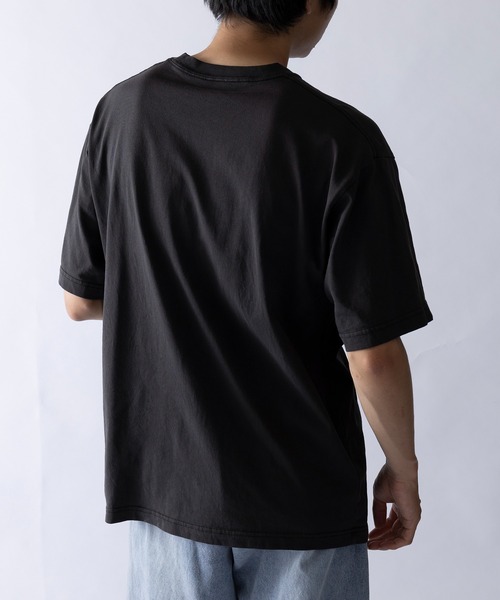 CROSS & STITCH(クロスステッチ)の「【Cross&Stitch】ピグメントダイ ヴィンテージライクTシャツ 半袖 無地 PGT-144(Tシャツ/カットソー・メンズ・ネイビー/ブラック/ナチュラル・M/L/XL)」の10枚目の写真